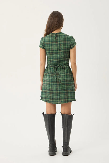 AFENDS Womens Elodie - Seersucker Mini Dress - Lonnie Hunter Green