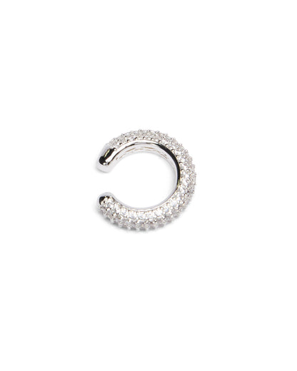 KRYSTAL RIPPLE EAR CUFF SILVER