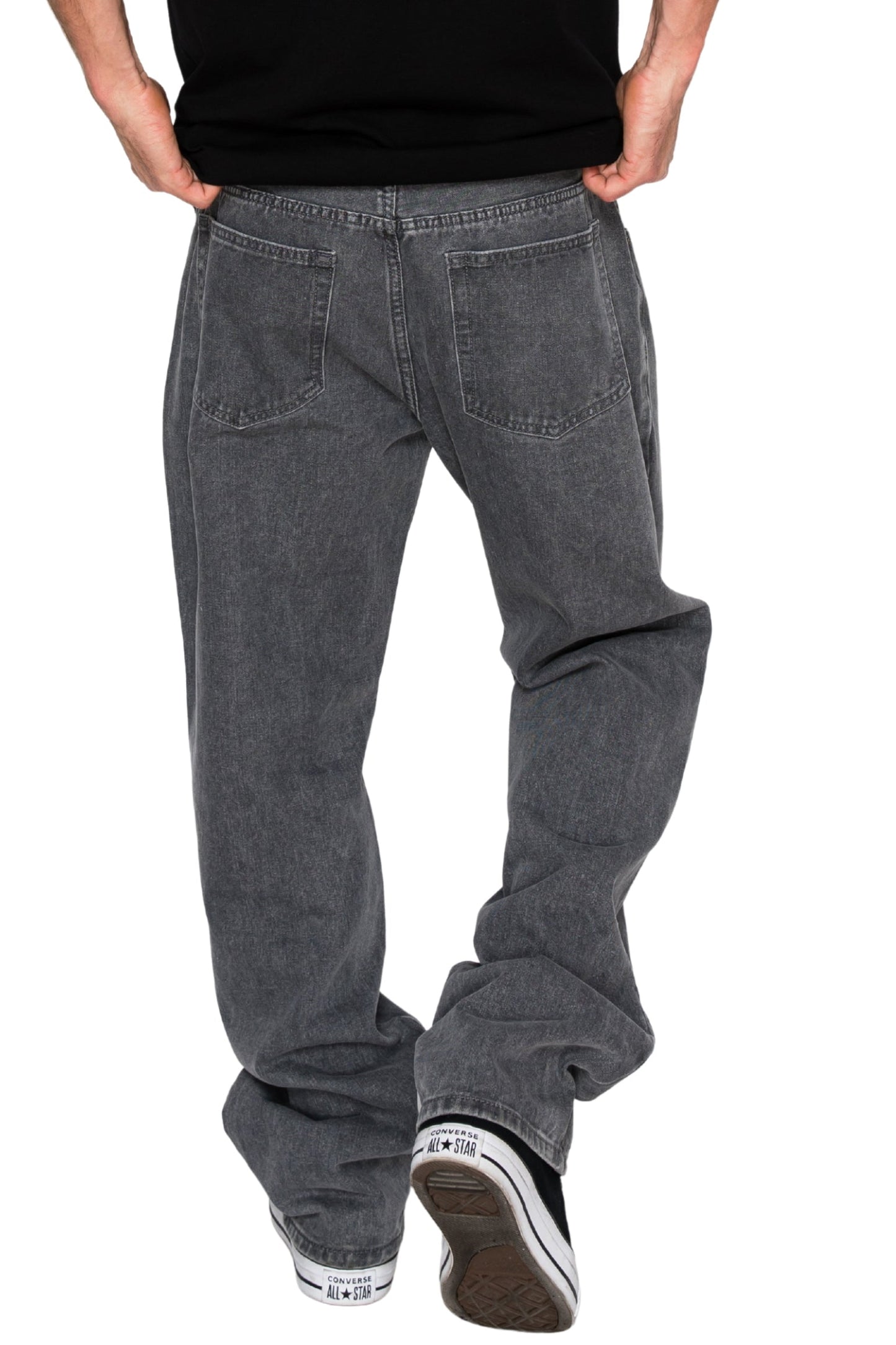 ATLAS Essential Baggy Denim Jeans - Stone Black