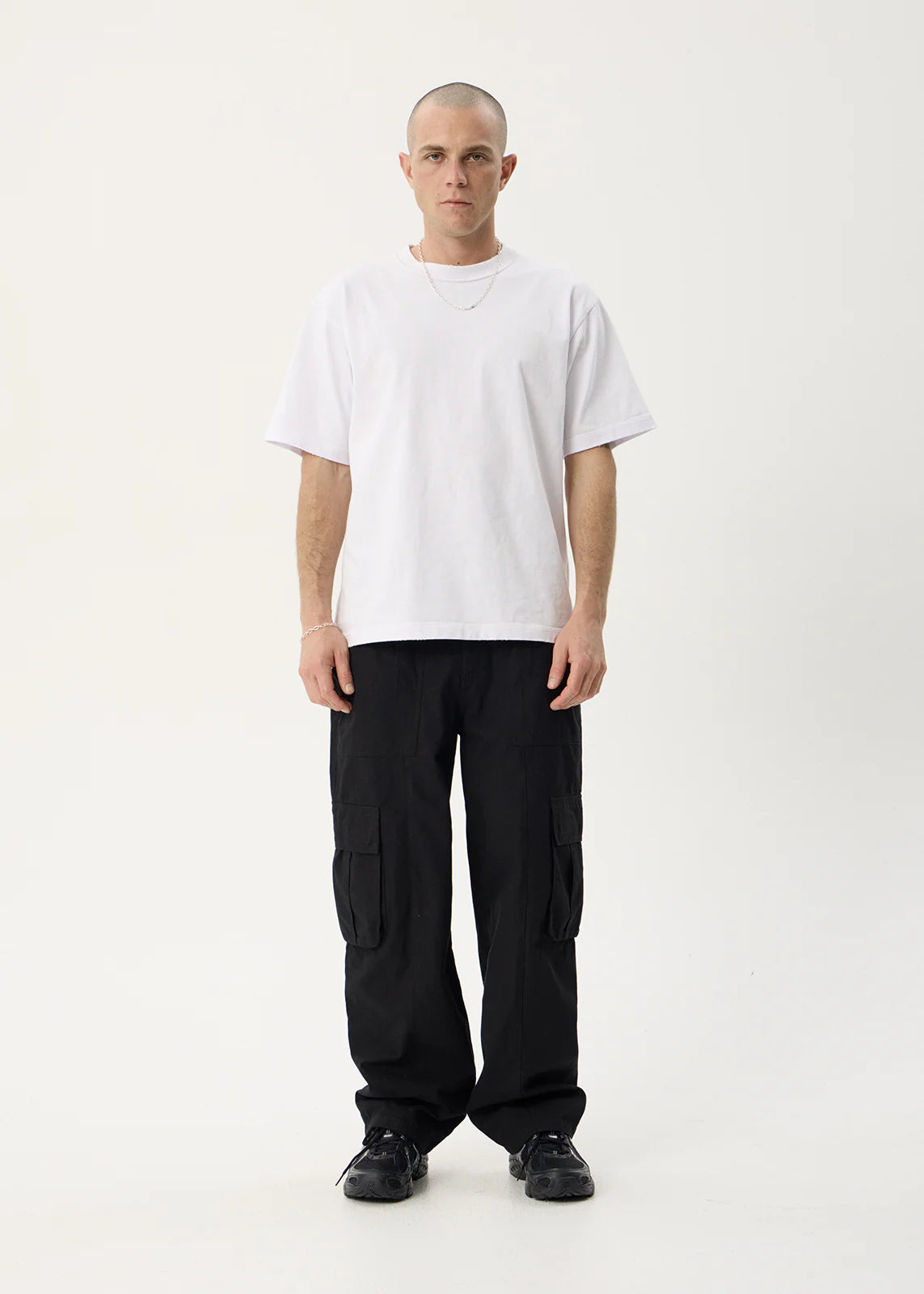 AFENDS Mens Summit - Pleated Cargo Pant - Black