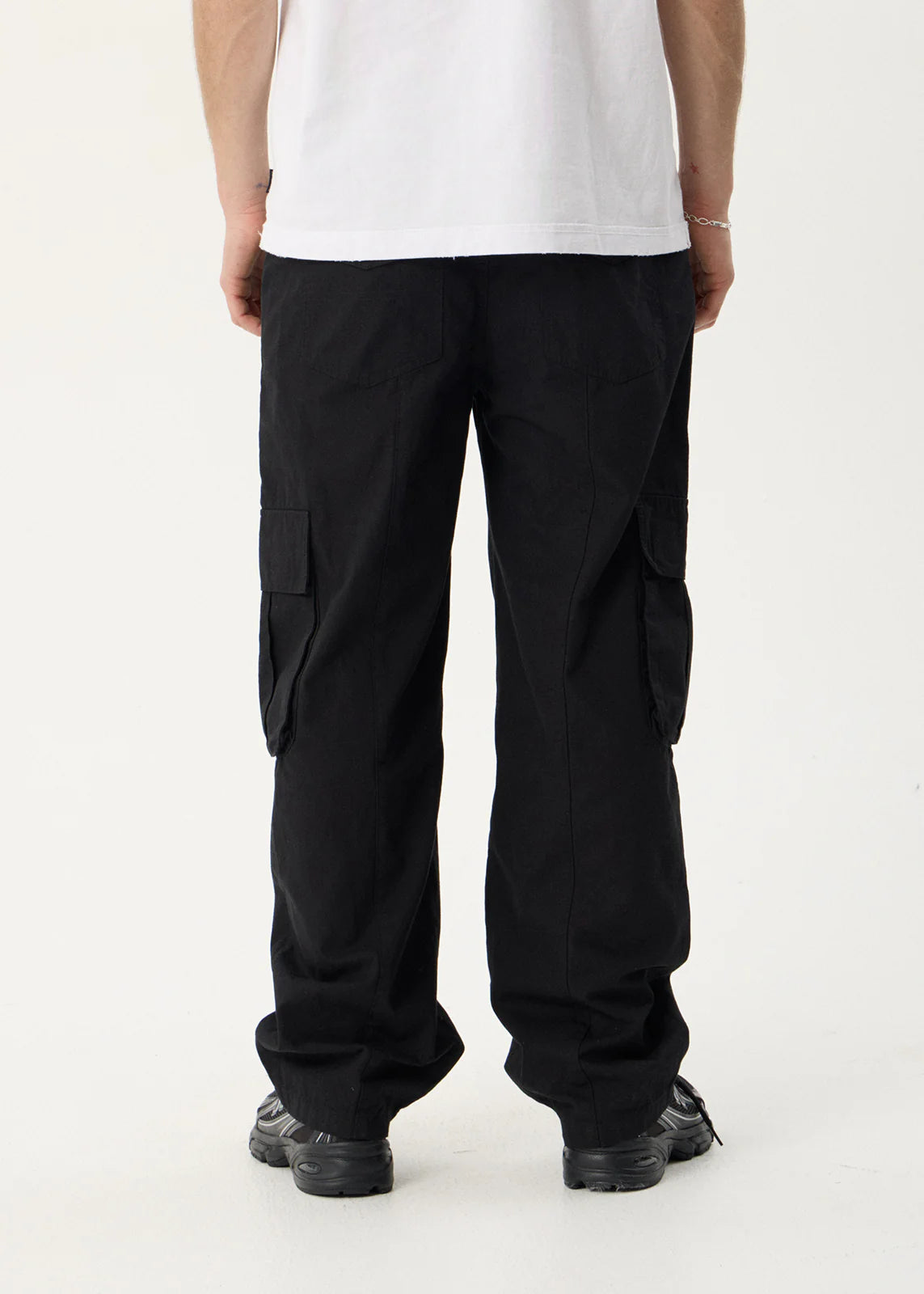 AFENDS Mens Summit - Pleated Cargo Pant - Black