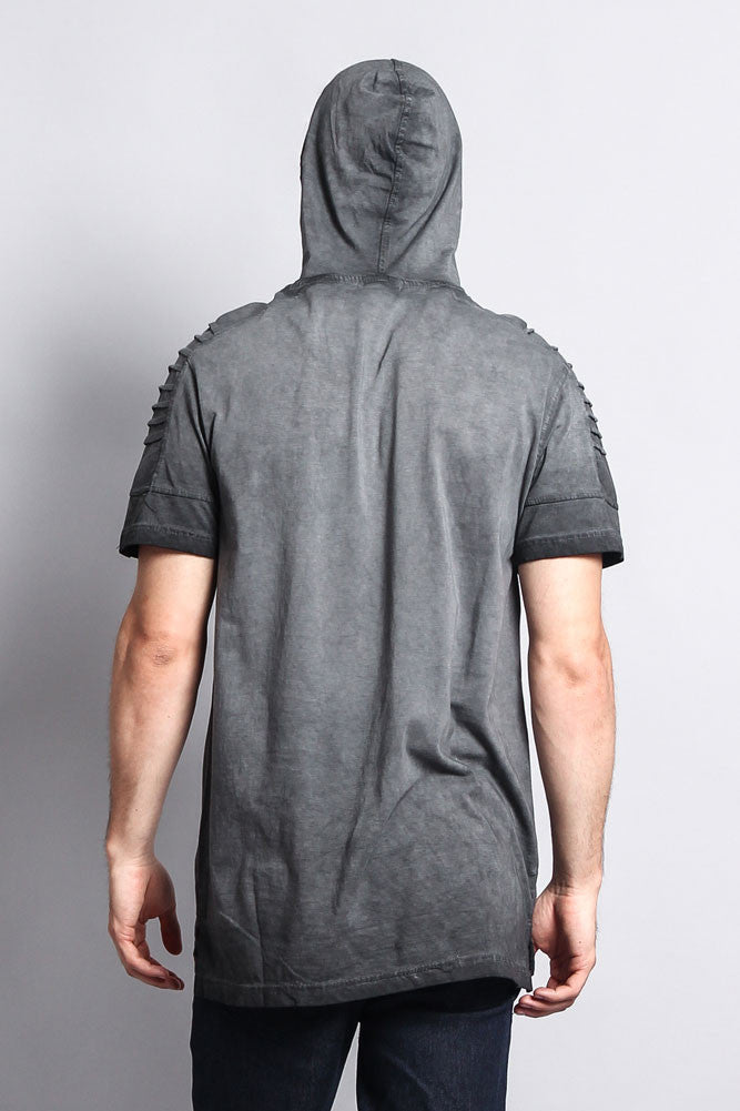 Surface Dyed Hooded T-Shirt