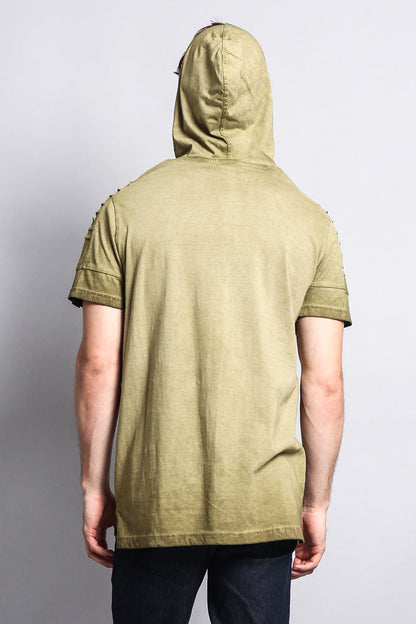 Surface Dyed Hooded T-Shirt