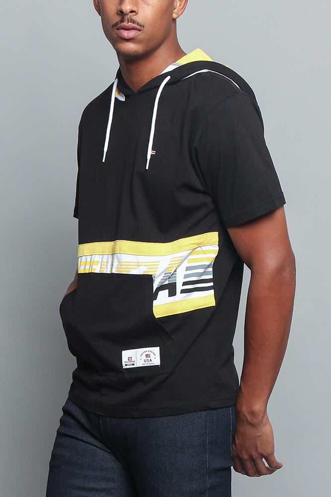 Tri Colored Hooded T-Shirt
