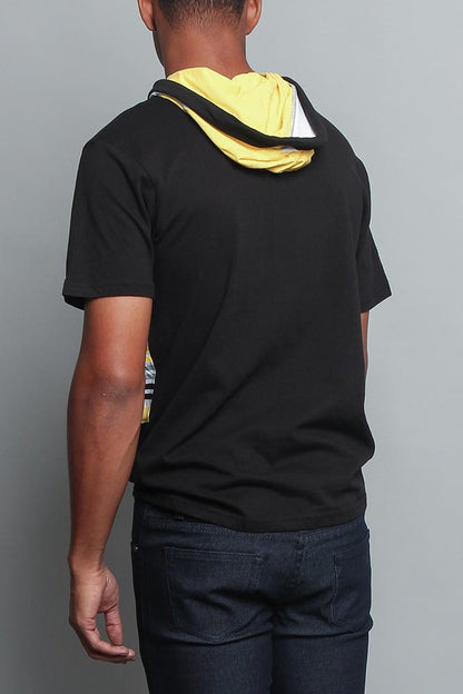 Tri Colored Hooded T-Shirt