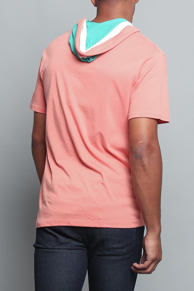 Tri Colored Hooded T-Shirt