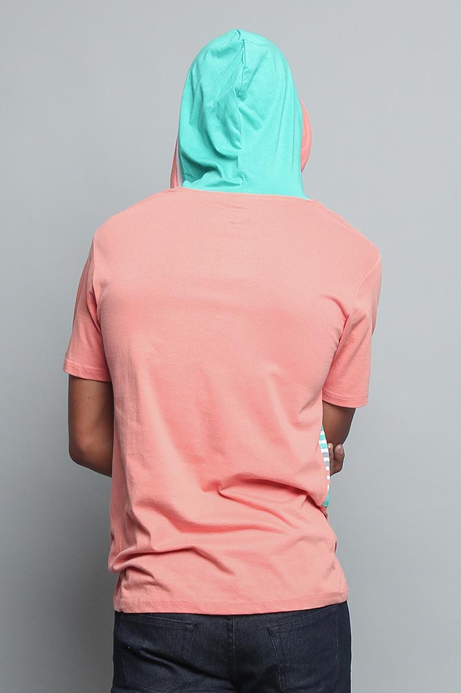 Tri Colored Hooded T-Shirt