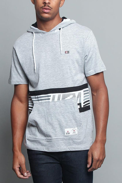 Tri Colored Hooded T-Shirt
