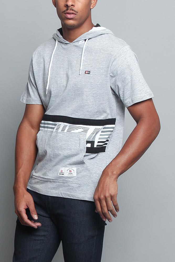 Tri Colored Hooded T-Shirt
