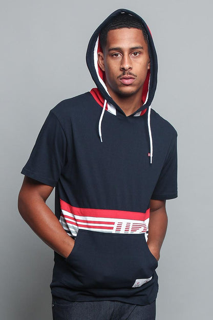 Tri Colored Hooded T-Shirt