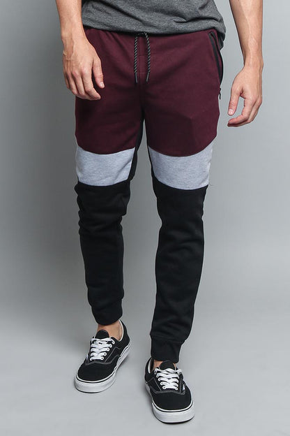 Tri Color Blocked Sweat Pants
