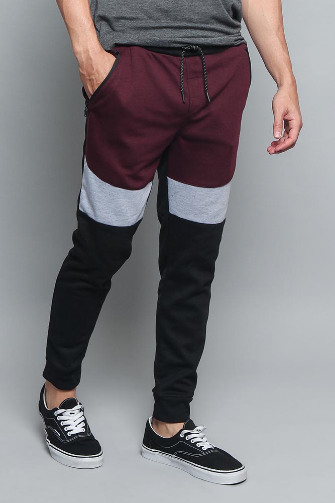 Tri Color Blocked Sweat Pants