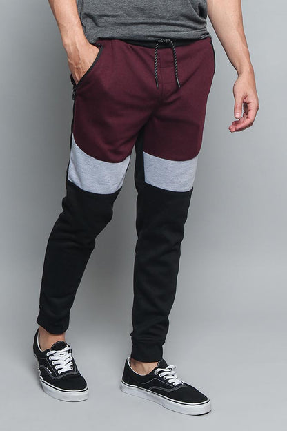 Tri Color Blocked Sweat Pants