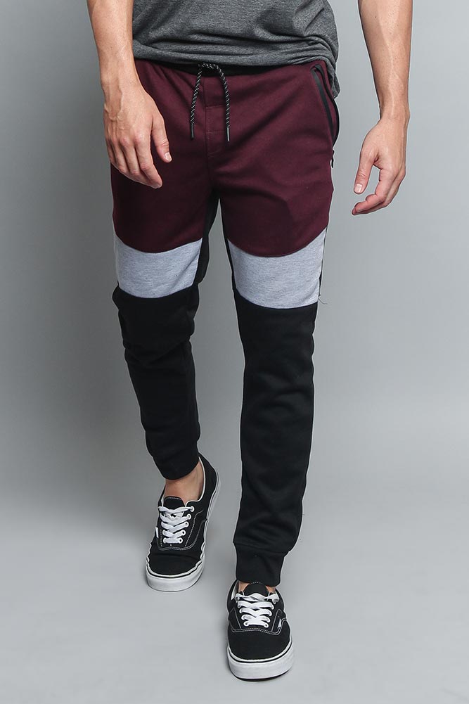 Tri Color Blocked Sweat Pants