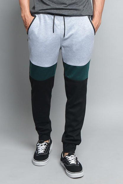 Tri Color Blocked Sweat Pants
