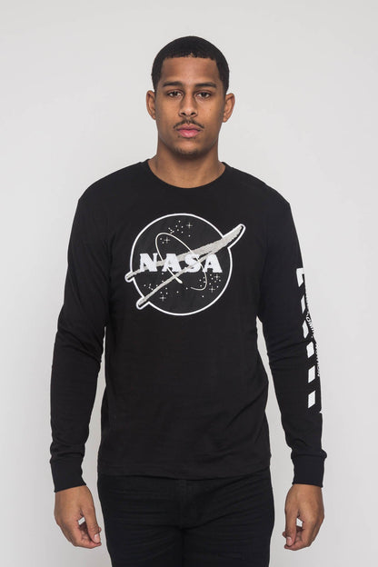 NASA Chenille Patch Long Sleeve T-Shirt