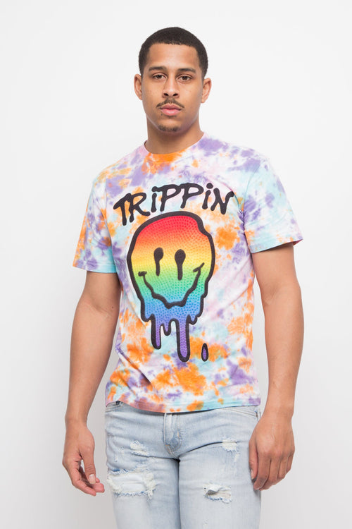 Trippin Tie Dye Crystal T-Shirt