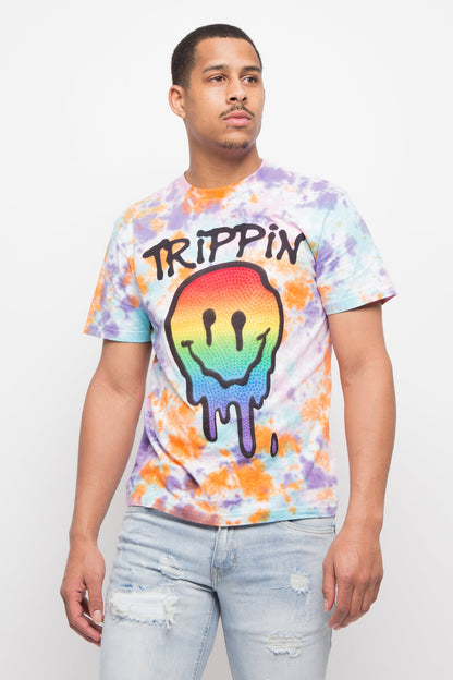 Trippin Tie Dye Crystal T-Shirt