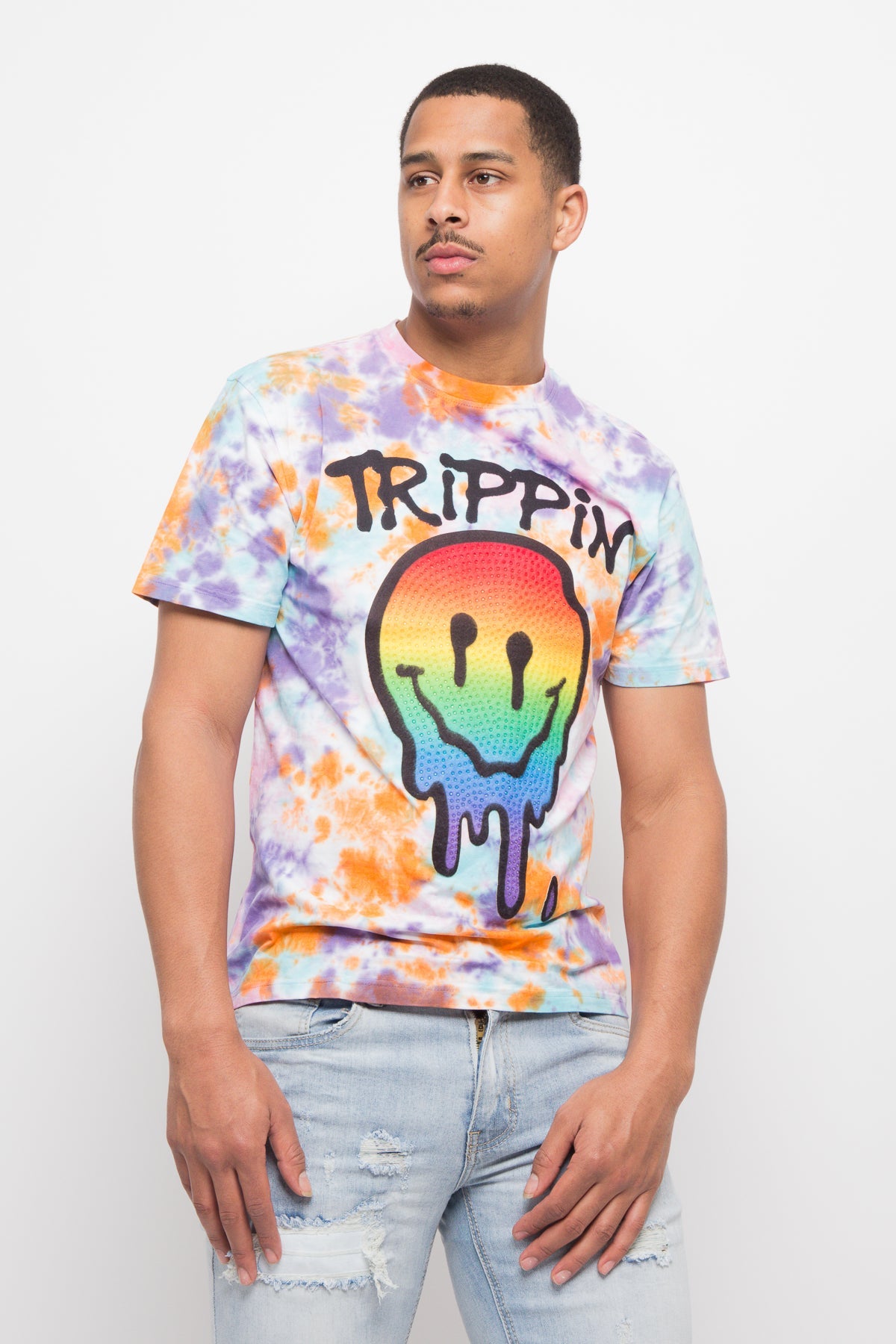 Trippin Tie Dye Crystal T-Shirt