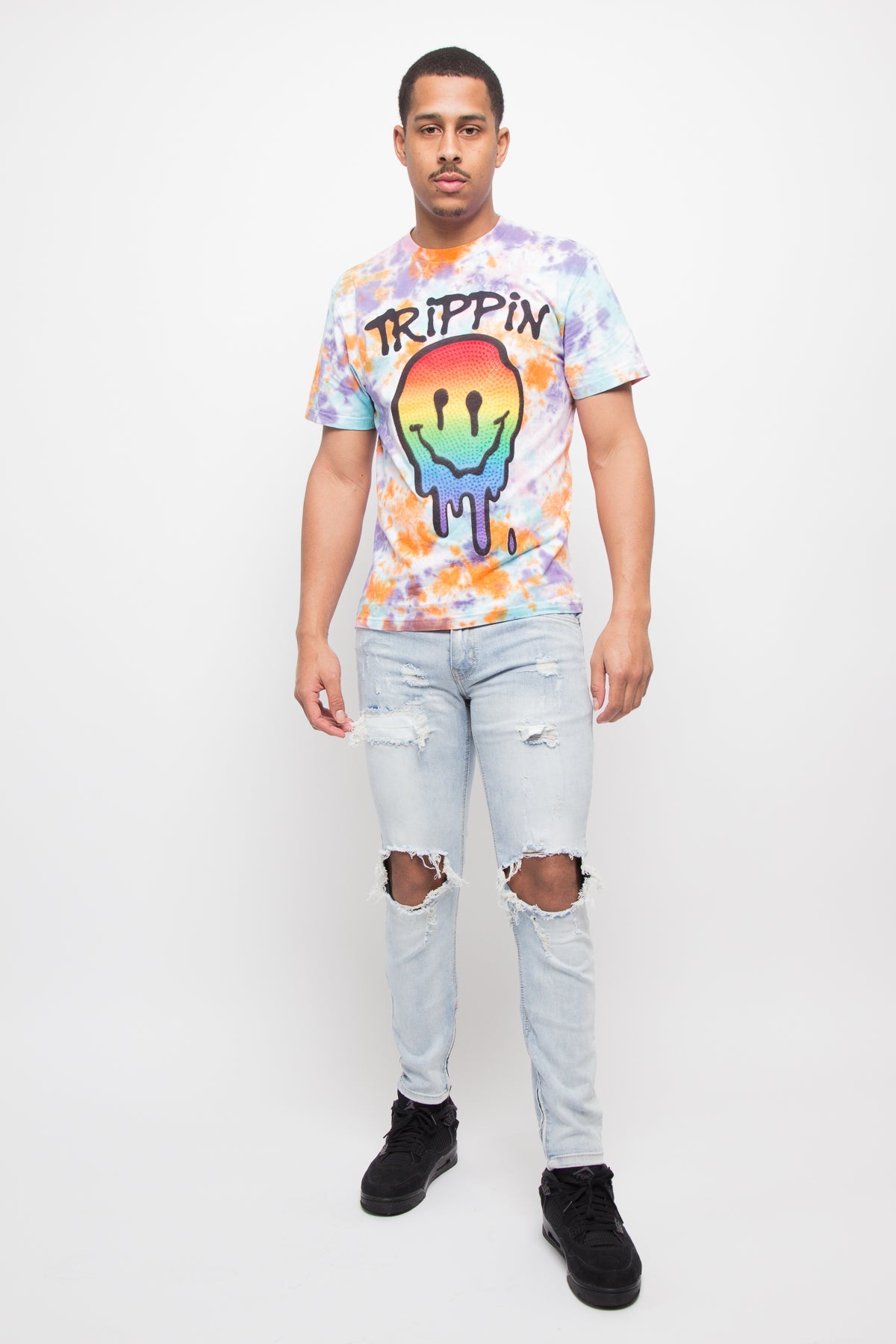 Trippin Tie Dye Crystal T-Shirt