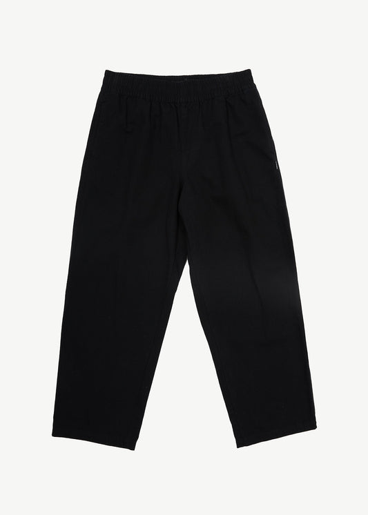 AFENDS Mens Ninety Eights - Elastic Waist Pant - Black