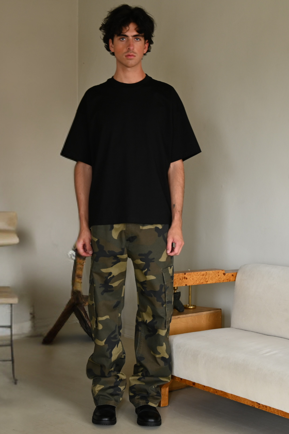 Baggy Fit Cargo Camo Pants