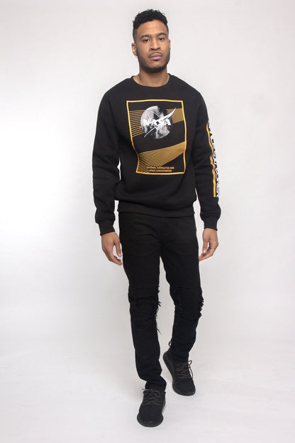 Nasa Texture Welding Fleece Crewneck