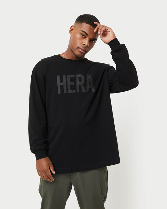 Mens Label Long Sleeve Oversized T-Shirt
