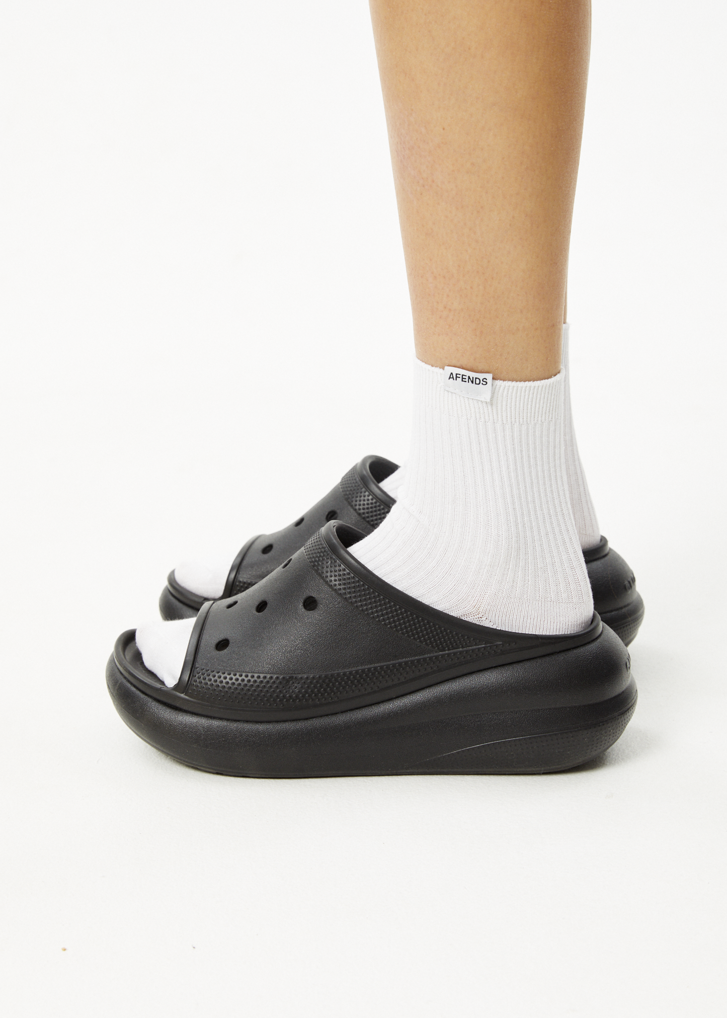 AFENDS Unisex The Essential - Rib Socks - White