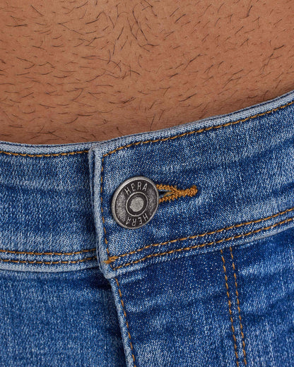 Mens Spray-on Ripped Jean
