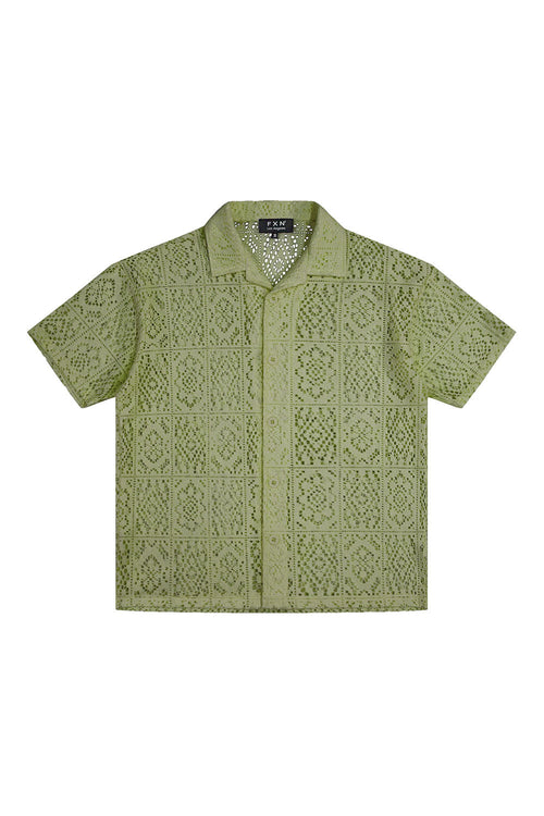 Crochet Knit Sweater Shirt