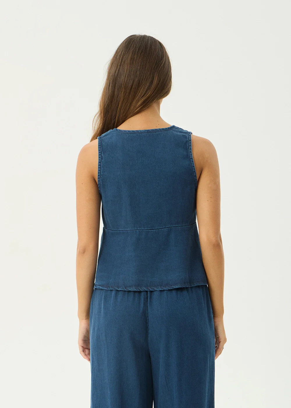 AFENDS Womens Palmer - Sleeveless Top - Ink