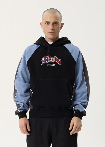 AFENDS Mens Occupancy - Paneled Boxy Hood - Black