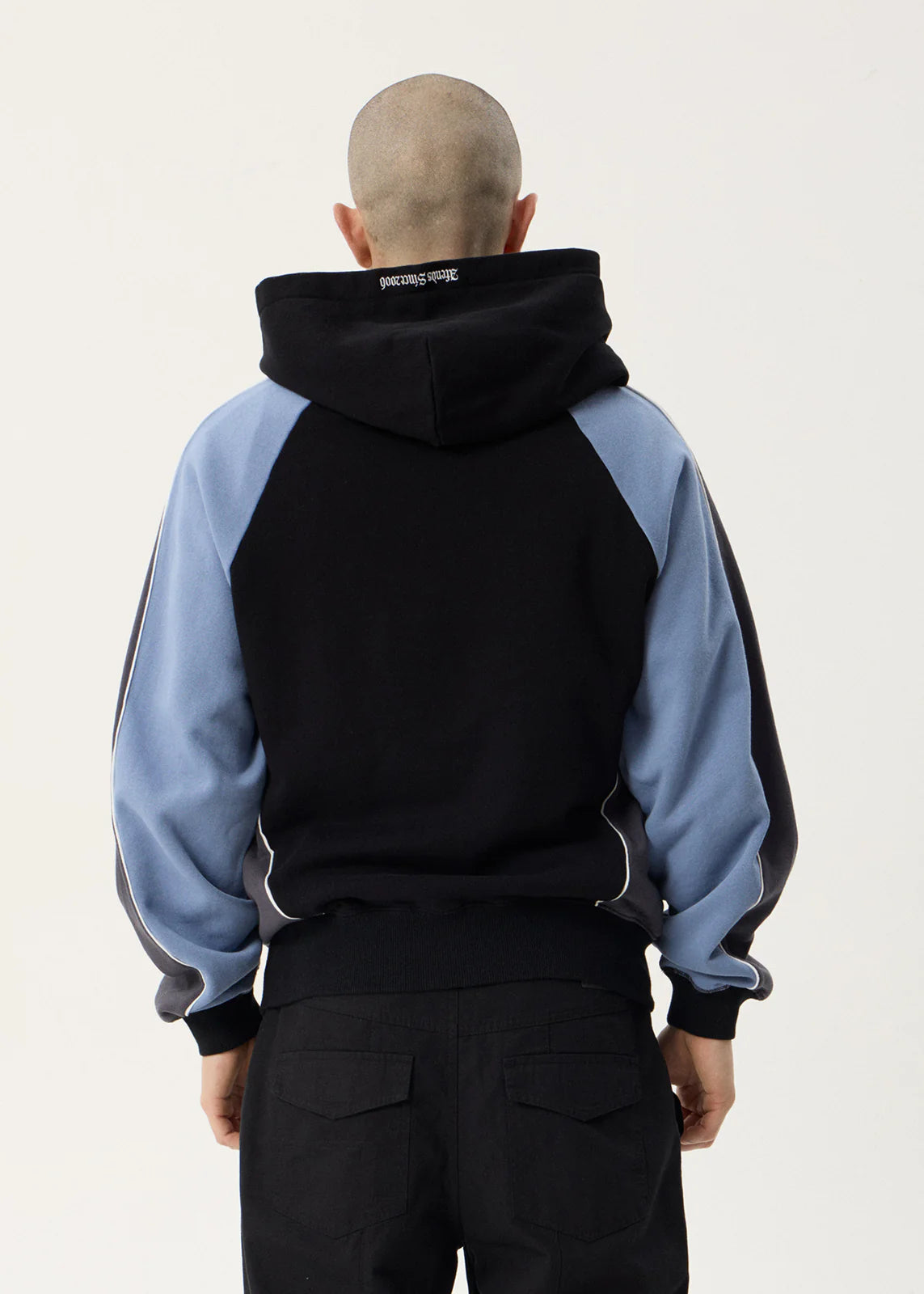 AFENDS Mens Occupancy - Paneled Boxy Hood - Black