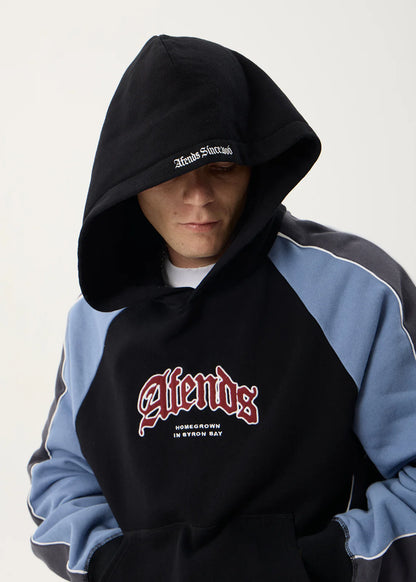 AFENDS Mens Occupancy - Paneled Boxy Hood - Black