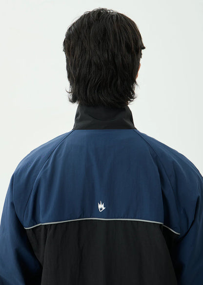 AFENDS Mens Speed - Sports Spray Jacket - Navy