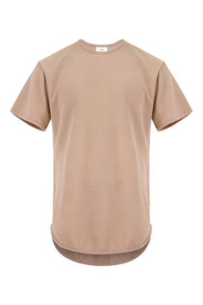 Men's Essential Scallop Round Hem T-Shirt