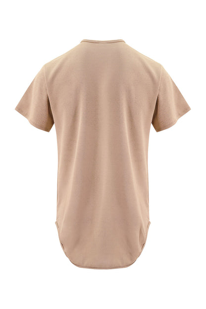 Men's Essential Scallop Round Hem T-Shirt