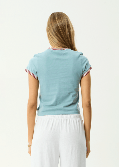 AFENDS Womens Plenty - Baby Tee - Overcast