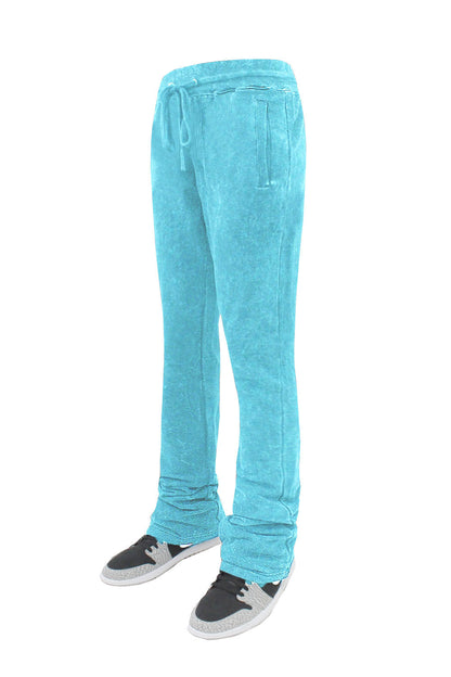 Men's Acid Washed Stacked Fleece Sweat Pants
