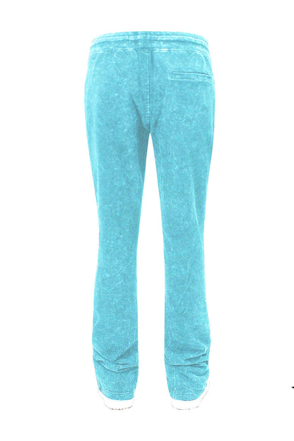 Men's Acid Washed Stacked Fleece Sweat Pants