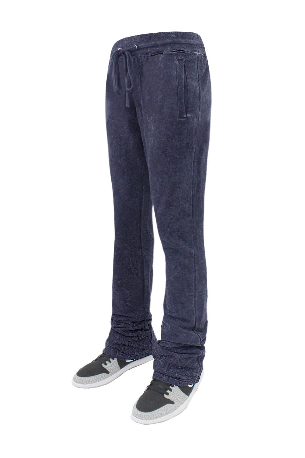 Men's Acid Washed Stacked Fleece Sweat Pants