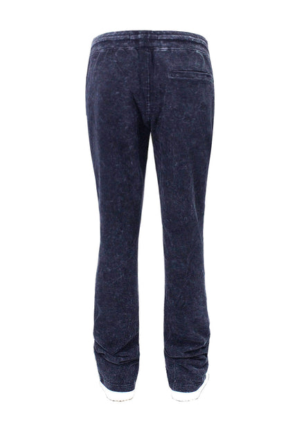 Men's Acid Washed Stacked Fleece Sweat Pants