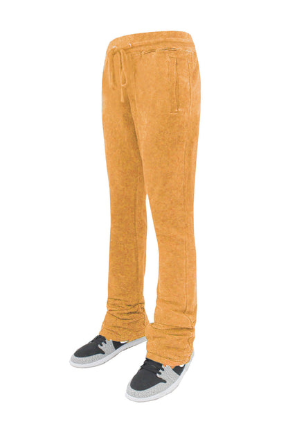 Men's Acid Washed Stacked Fleece Sweat Pants