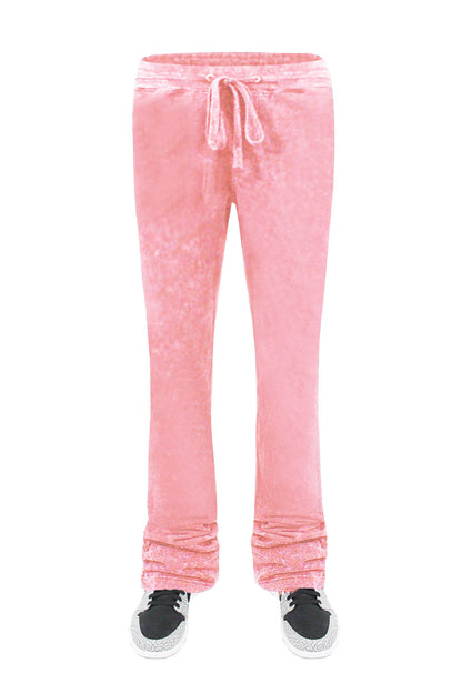 Men's Acid Washed Stacked Fleece Sweat Pants