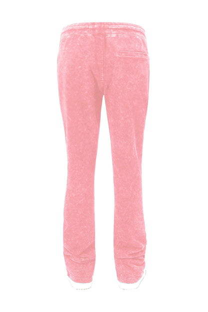 Men's Acid Washed Stacked Fleece Sweat Pants