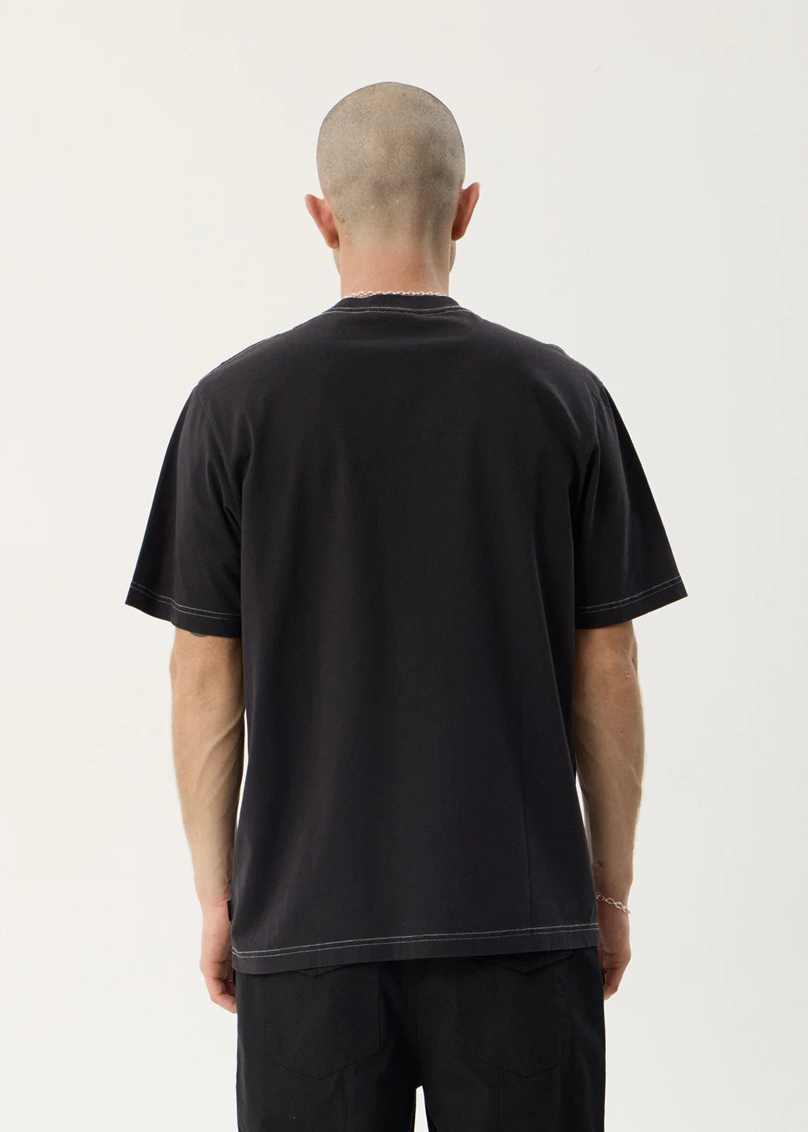 AFENDS Mens Trophy - Retro Tee - Stone Black