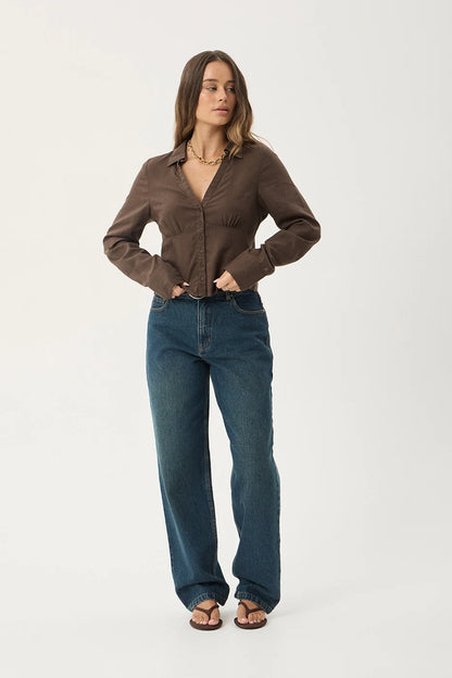 AFENDS Womens Archive - Shirt - Coffee