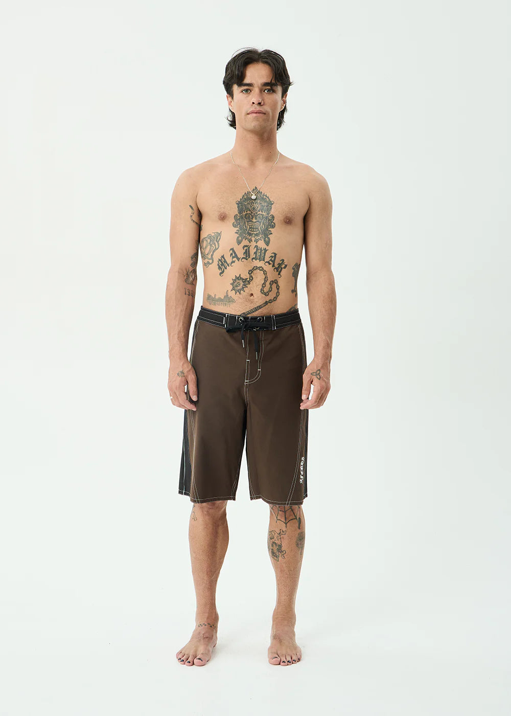AFENDS Mens Forum - Surf Related V2 Boardshort 22" - Coffee