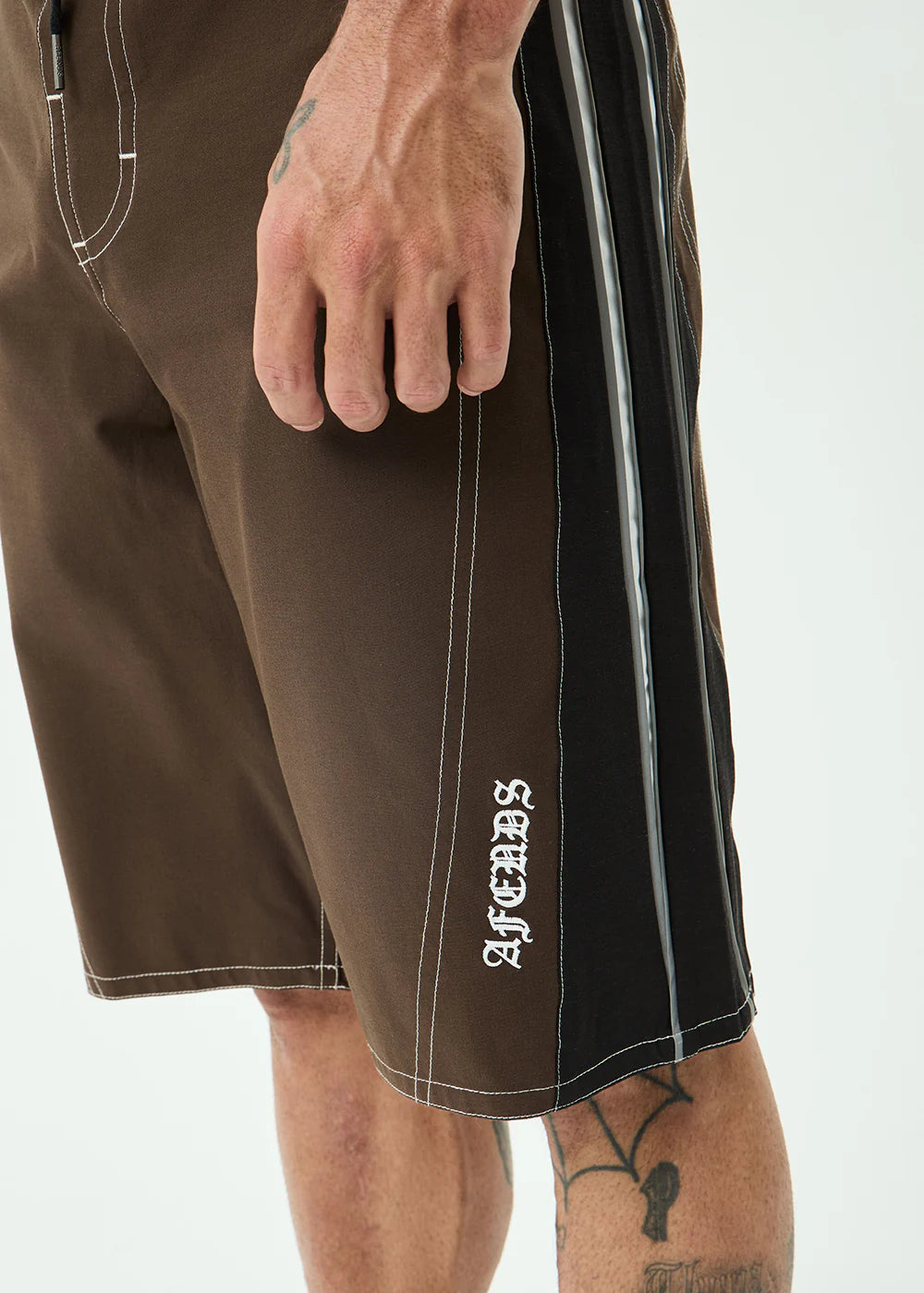 AFENDS Mens Forum - Surf Related V2 Boardshort 22" - Coffee